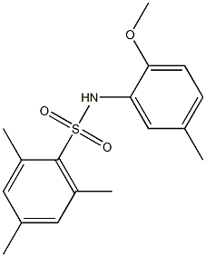 N-(2-methoxy-5-methylphenyl)-2,4,6-trimethylbenzenesulfonamide Struktur