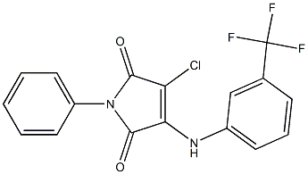 3-chloro-1-phenyl-4-[3-(trifluoromethyl)anilino]-1H-pyrrole-2,5-dione Struktur