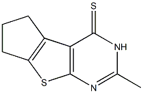 2-methyl-3,5,6,7-tetrahydro-4H-cyclopenta[4,5]thieno[2,3-d]pyrimidine-4-thione Struktur