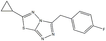 6-cyclopropyl-3-(4-fluorobenzyl)[1,2,4]triazolo[3,4-b][1,3,4]thiadiazole Struktur