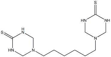 5-[6-(4-thioxo-1,3,5-triazinan-1-yl)hexyl]-1,3,5-triazinane-2-thione Struktur