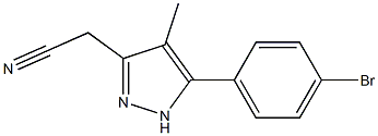 [5-(4-bromophenyl)-4-methyl-1H-pyrazol-3-yl]acetonitrile Struktur