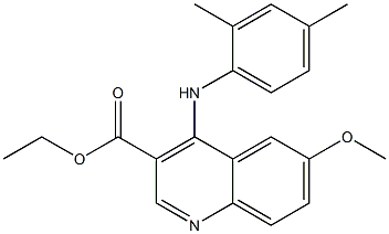 ethyl 4-(2,4-dimethylanilino)-6-methoxy-3-quinolinecarboxylate Struktur