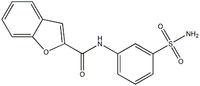 N-[3-(aminosulfonyl)phenyl]-1-benzofuran-2-carboxamide Struktur