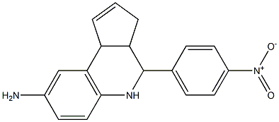 8-amino-4-{4-nitrophenyl}-3a,4,5,9b-tetrahydro-3H-cyclopenta[c]quinoline Struktur