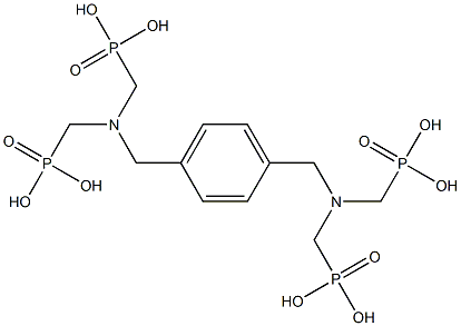 [(4-{[bis(phosphonomethyl)amino]methyl}benzyl)(phosphonomethyl)amino]methylphosphonic acid Struktur