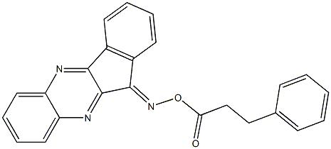 11H-indeno[1,2-b]quinoxalin-11-one O-(3-phenylpropanoyl)oxime Struktur