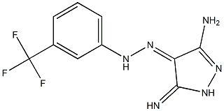 3-amino-5-imino-1,5-dihydro-4H-pyrazol-4-one [3-(trifluoromethyl)phenyl]hydrazone Struktur