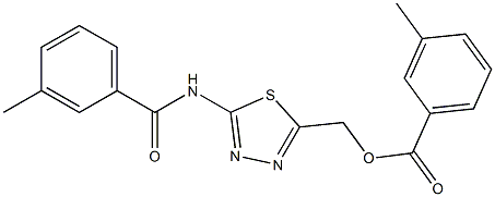 {5-[(3-methylbenzoyl)amino]-1,3,4-thiadiazol-2-yl}methyl 3-methylbenzoate Struktur