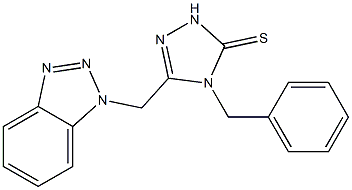 5-(1H-1,2,3-benzotriazol-1-ylmethyl)-4-benzyl-2,4-dihydro-3H-1,2,4-triazole-3-thione Struktur