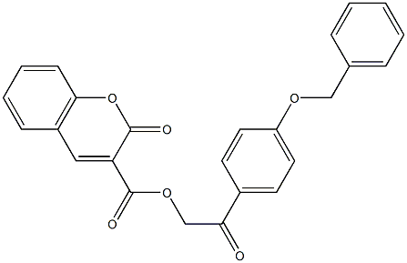 2-[4-(benzyloxy)phenyl]-2-oxoethyl 2-oxo-2H-chromene-3-carboxylate Struktur