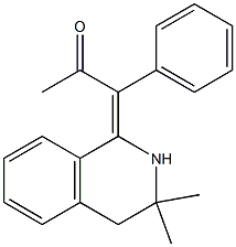 1-(3,3-dimethyl-3,4-dihydro-1(2H)-isoquinolinylidene)-1-phenylacetone Struktur