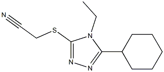 [(5-cyclohexyl-4-ethyl-4H-1,2,4-triazol-3-yl)sulfanyl]acetonitrile Struktur