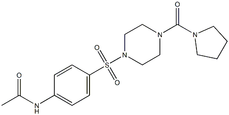 N-(4-{[4-(1-pyrrolidinylcarbonyl)-1-piperazinyl]sulfonyl}phenyl)acetamide Struktur