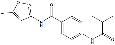 4-(isobutyrylamino)-N-(5-methyl-3-isoxazolyl)benzamide Struktur