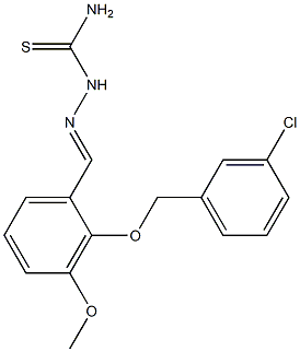 2-[(3-chlorobenzyl)oxy]-3-methoxybenzaldehyde thiosemicarbazone Struktur