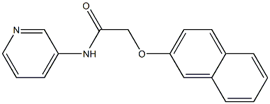 2-(2-naphthyloxy)-N-(3-pyridinyl)acetamide Struktur