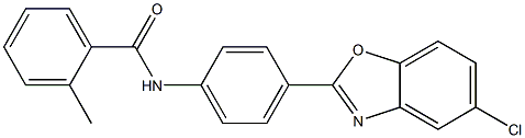 N-[4-(5-chloro-1,3-benzoxazol-2-yl)phenyl]-2-methylbenzamide Struktur