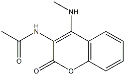 N-[4-(methylamino)-2-oxo-2H-chromen-3-yl]acetamide Struktur