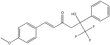 6,6,6-trifluoro-5-hydroxy-1-(4-methoxyphenyl)-5-phenyl-1-hexen-3-one Struktur