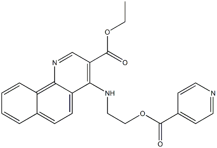 ethyl 4-{[2-(isonicotinoyloxy)ethyl]amino}benzo[h]quinoline-3-carboxylate Struktur