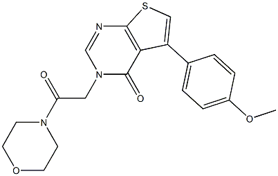 5-(4-methoxyphenyl)-3-[2-(4-morpholinyl)-2-oxoethyl]thieno[2,3-d]pyrimidin-4(3H)-one Struktur