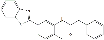 N-[5-(1,3-benzoxazol-2-yl)-2-methylphenyl]-2-phenylacetamide Struktur