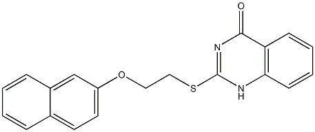 2-{[2-(2-naphthyloxy)ethyl]sulfanyl}-4(1H)-quinazolinone Struktur