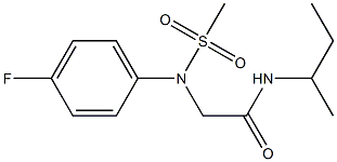 N-(sec-butyl)-2-[4-fluoro(methylsulfonyl)anilino]acetamide Struktur