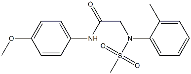 N-(4-methoxyphenyl)-2-[2-methyl(methylsulfonyl)anilino]acetamide Struktur