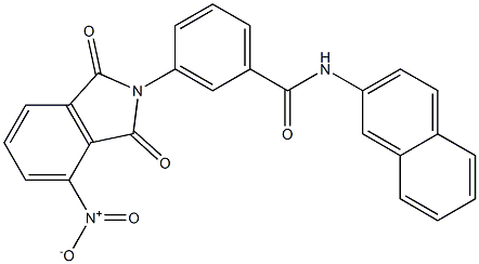 3-{4-nitro-1,3-dioxo-1,3-dihydro-2H-isoindol-2-yl}-N-(2-naphthyl)benzamide Struktur