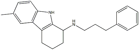 N-(6-methyl-2,3,4,9-tetrahydro-1H-carbazol-1-yl)-N-(3-phenylpropyl)amine Struktur