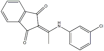 2-[1-(3-chloroanilino)ethylidene]-1H-indene-1,3(2H)-dione Struktur