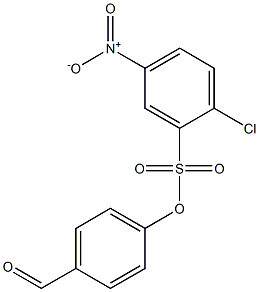 4-formylphenyl 2-chloro-5-nitrobenzenesulfonate Struktur