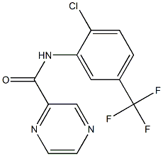 N-[2-chloro-5-(trifluoromethyl)phenyl]-2-pyrazinecarboxamide Struktur