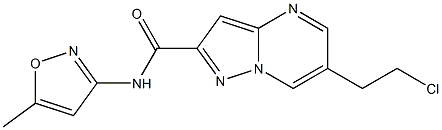 6-(2-chloroethyl)-N-(5-methyl-3-isoxazolyl)pyrazolo[1,5-a]pyrimidine-2-carboxamide Struktur