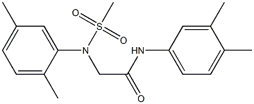 2-[2,5-dimethyl(methylsulfonyl)anilino]-N-(3,4-dimethylphenyl)acetamide Struktur