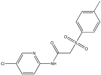 N-(5-chloro-2-pyridinyl)-2-[(4-methylphenyl)sulfonyl]acetamide Struktur