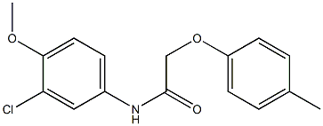 N-(3-chloro-4-methoxyphenyl)-2-(4-methylphenoxy)acetamide Struktur