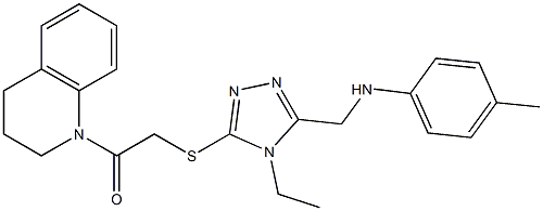 N-[(5-{[2-(3,4-dihydroquinolin-1(2H)-yl)-2-oxoethyl]sulfanyl}-4-ethyl-4H-1,2,4-triazol-3-yl)methyl]-4-methylaniline Struktur