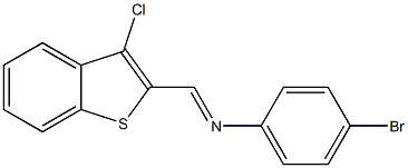 N-(4-bromophenyl)-N-[(3-chloro-1-benzothien-2-yl)methylene]amine Struktur