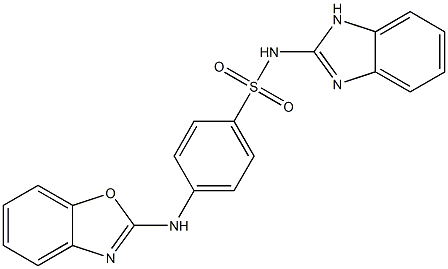 N-(1H-benzimidazol-2-yl)-4-(1,3-benzoxazol-2-ylamino)benzenesulfonamide Struktur