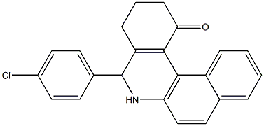 5-(4-chlorophenyl)-3,4,5,6-tetrahydrobenzo[a]phenanthridin-1(2H)-one Struktur