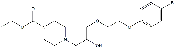 ethyl 4-{3-[2-(4-bromophenoxy)ethoxy]-2-hydroxypropyl}-1-piperazinecarboxylate Struktur