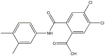 4,5-dichloro-2-[(3,4-dimethylanilino)carbonyl]benzoic acid Struktur