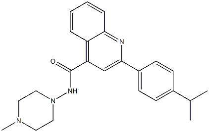 2-(4-isopropylphenyl)-N-(4-methyl-1-piperazinyl)-4-quinolinecarboxamide Struktur