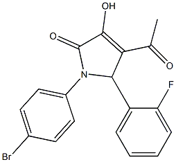 4-acetyl-1-(4-bromophenyl)-5-(2-fluorophenyl)-3-hydroxy-1,5-dihydro-2H-pyrrol-2-one Struktur