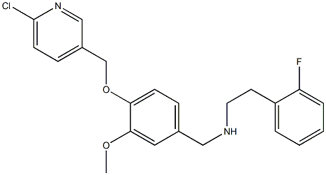 N-{4-[(6-chloro-3-pyridinyl)methoxy]-3-methoxybenzyl}-N-[2-(2-fluorophenyl)ethyl]amine Struktur