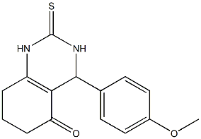 4-(4-methoxyphenyl)-2-thioxo-2,3,4,6,7,8-hexahydro-5(1H)-quinazolinone Struktur