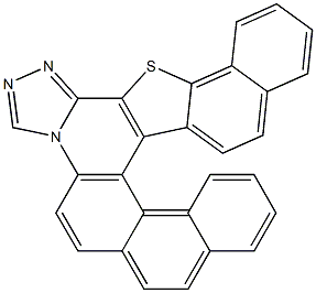 naphtho[1,2-f]naphtho[2',1':4,5]thieno[2,3-c][1,2,4]triazolo[4,3-a]quinoline Struktur